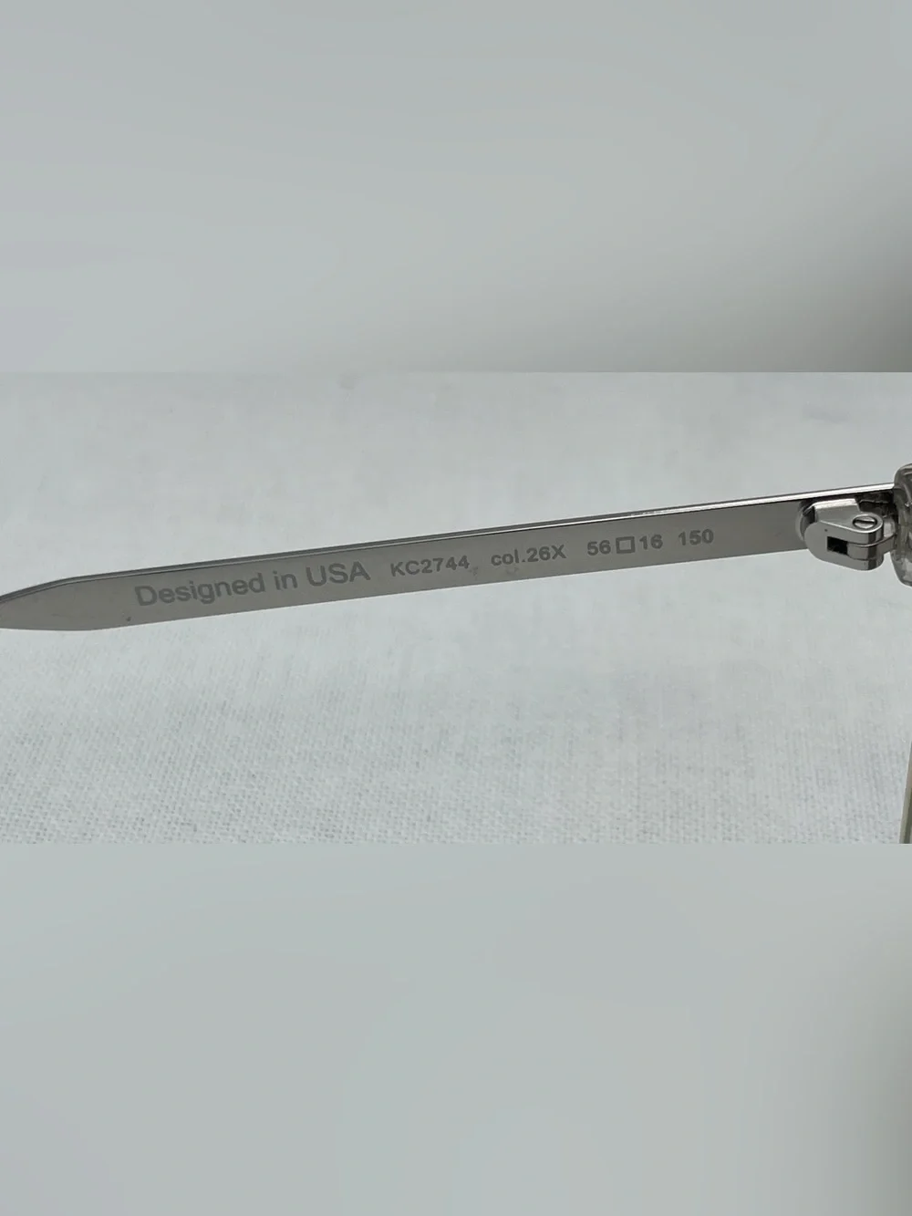 Kenneth Cole Reaction Silver Metal Eyewear Arm